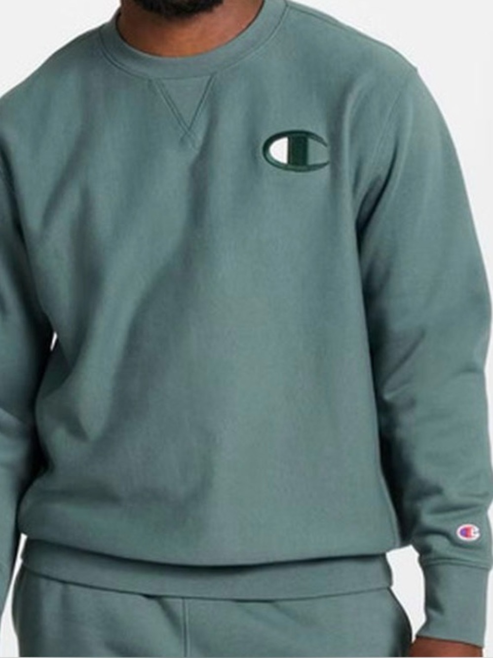 Champion Men's Crewneck Sweatshirt - Sage Green